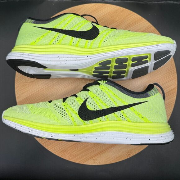 Nike Flyknit One+ Volt Neon Yellow Lunarlon Men’s Sz 11.5 Athletic Running Shoes main image 8